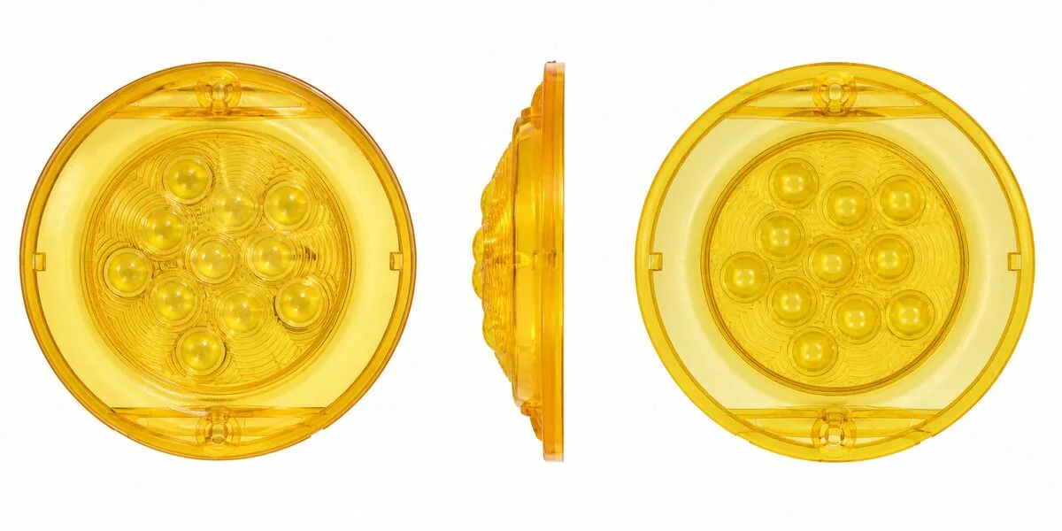 Amber round lens