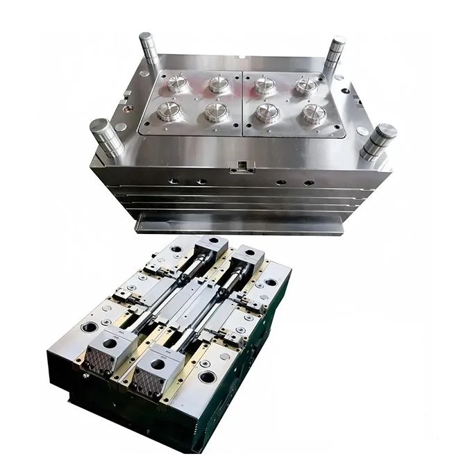 Two mold halves and molded part features