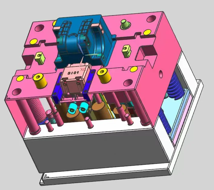 CAD view of a mold assembly